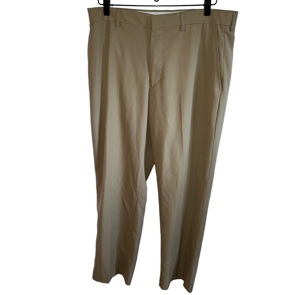 walter hagen men beige performance dress golf pants 34x32 - Picture 2 of 9